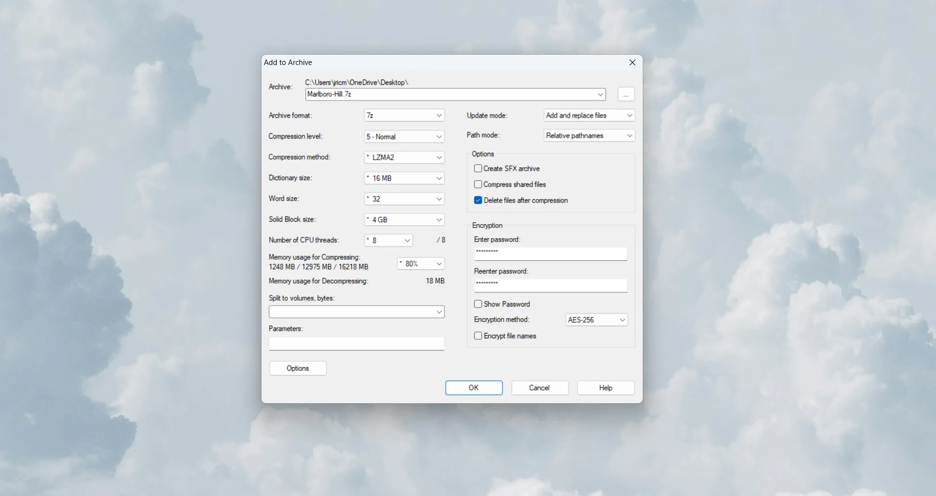 Người dùng nén file dữ liệu bằng phần mềm 7-Zip để giải phóng dung lượng ổ đĩa