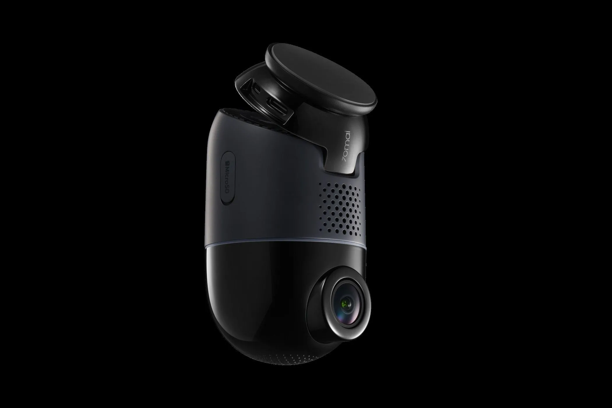 Phiên bản camera hành trình 70mai 4K Omni màu đen với ống kính xoay 360 độ