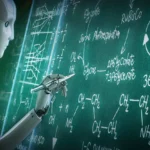 Robot trí tuệ nhân tạo giải toán, thể hiện quá trình tư duy logic của mô hình AI