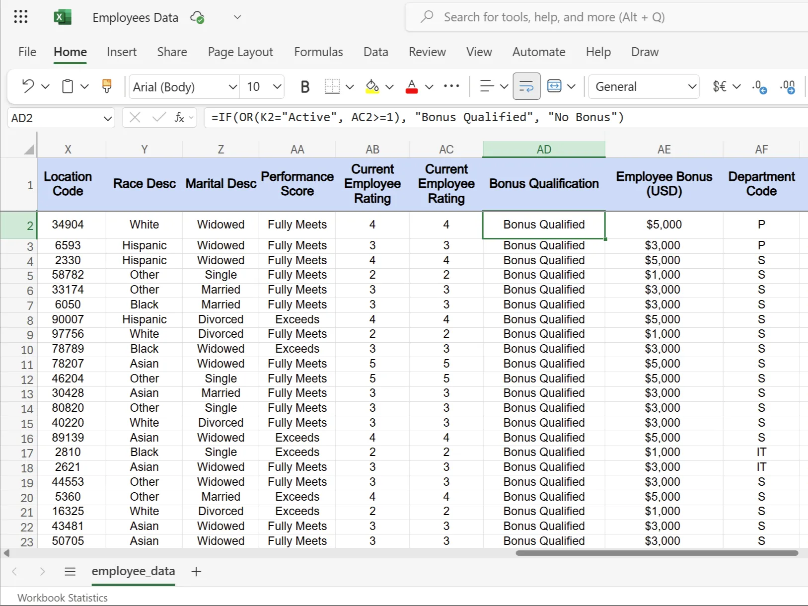 Sử dụng hàm IF kết hợp OR trong Excel để xác định đủ điều kiện thưởng nhân viên