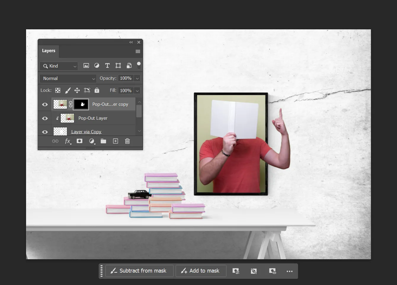 Sử dụng Layer Mask và Brush để tạo ảo ảnh hiệu ứng pop-out 3D trong Photoshop
