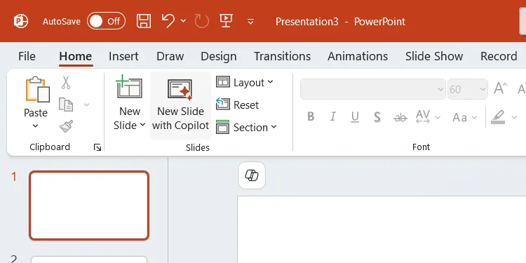 Tạo slide mới với Copilot trong PowerPoint