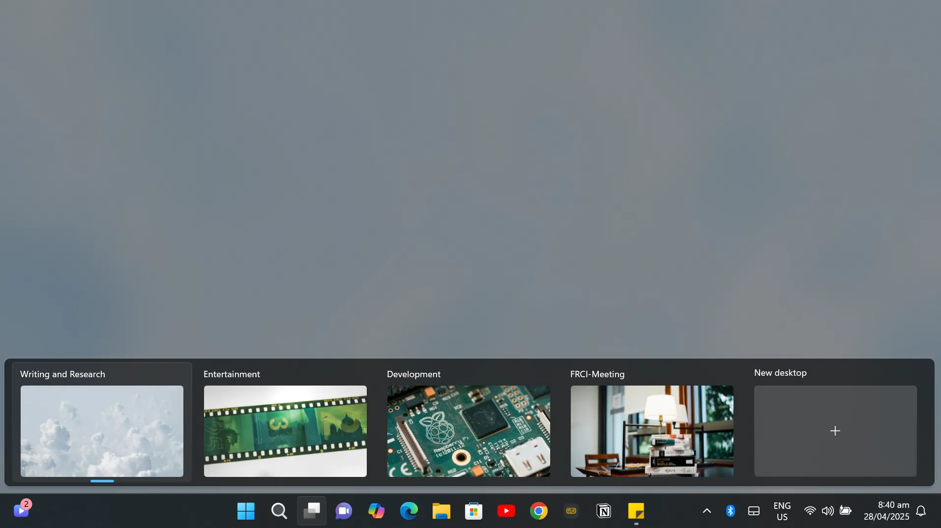 Tạo và quản lý nhiều màn hình ảo (Virtual Desktops) trên Windows cho các tác vụ khác nhau