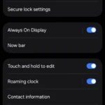 Tắt tính năng Always On Display trong cài đặt Samsung để tiết kiệm pin