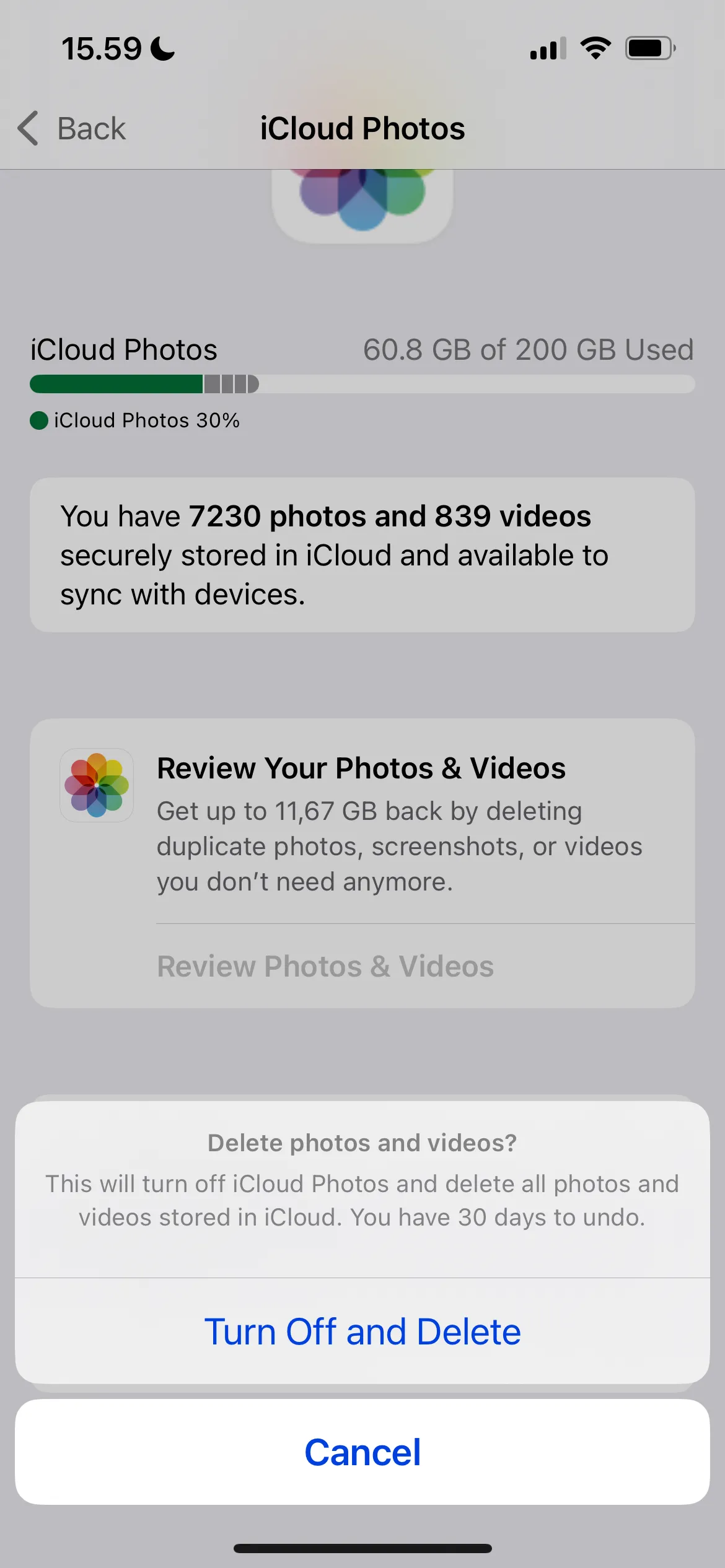 Tắt và Xóa đồng bộ Ảnh iCloud để giải phóng không gian lưu trữ