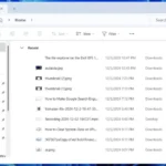 Tệp gần đây trong File Explorer Windows 11