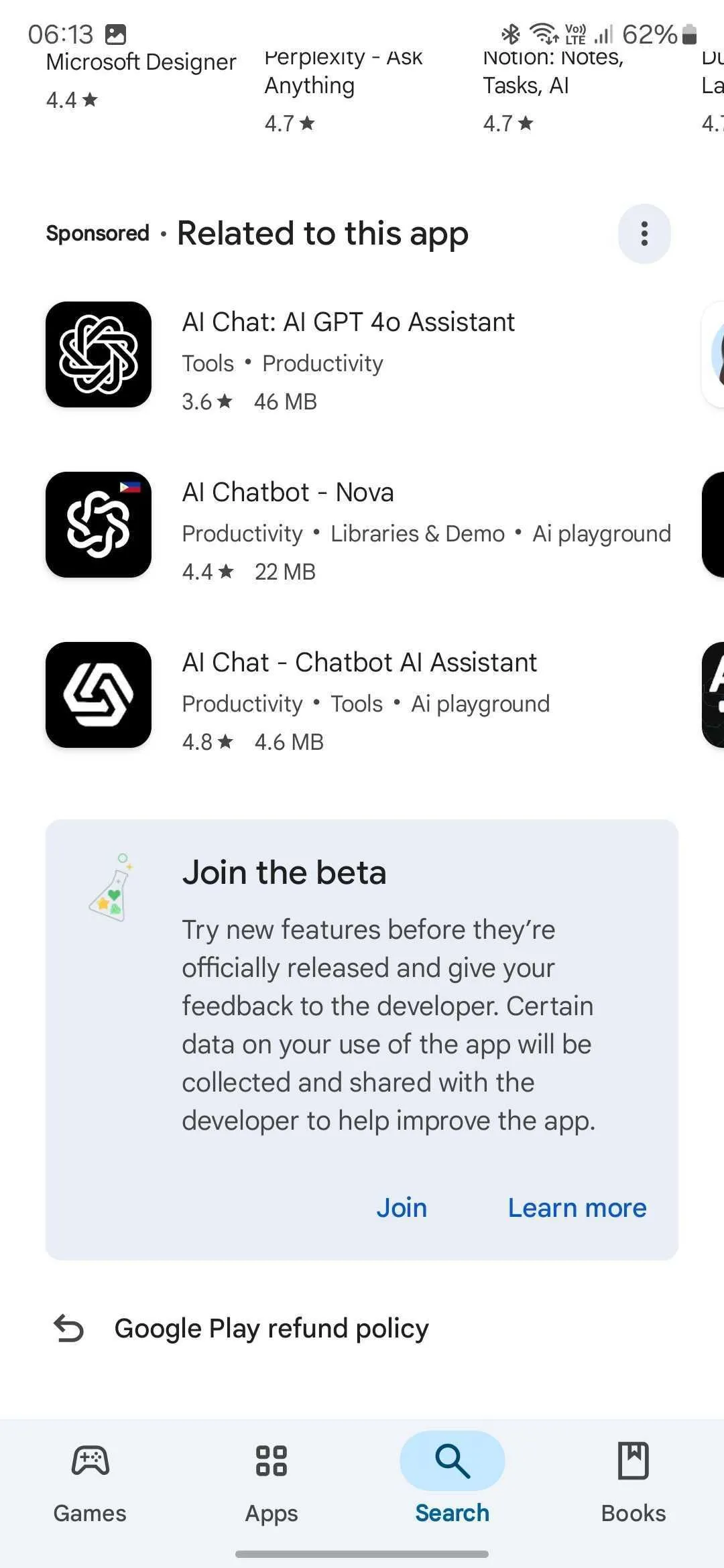 Tham gia chương trình thử nghiệm ChatGPT trên Google Play Store