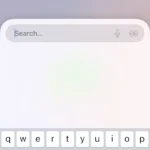 Thanh tìm kiếm và địa chỉ của Arc Search trên iPhone với giao diện tối giản.