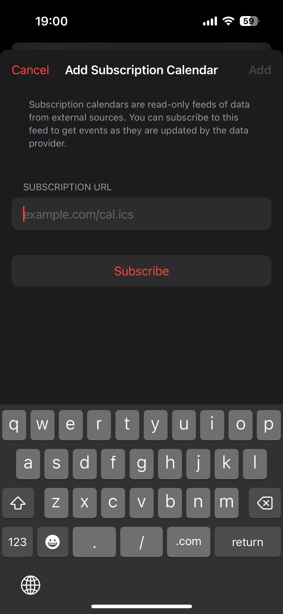 Thêm lịch đăng ký trên iPhone