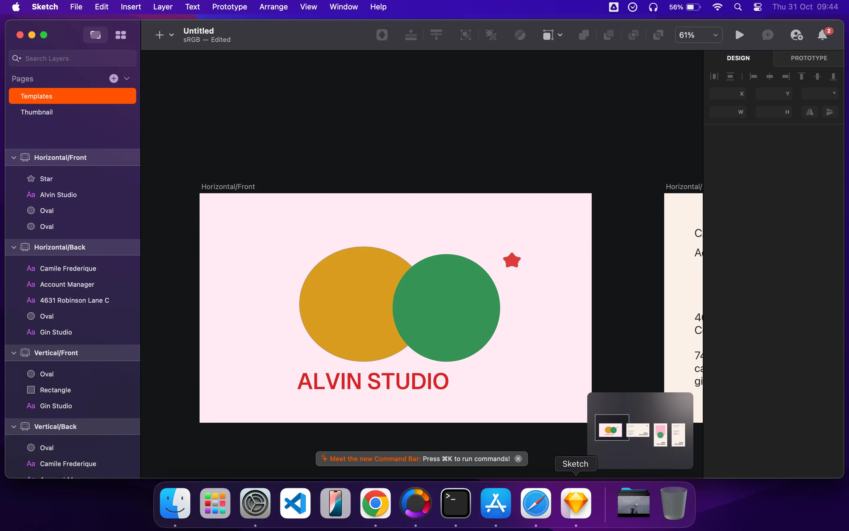 Thiết kế giao diện người dùng (UI) trên ứng dụng Sketch, một công cụ độc quyền của macOS dành cho các nhà thiết kế.