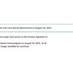 Thông báo Amazon Appstore ngừng hoạt động trên thiết bị Android