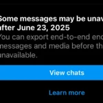 Thông báo tin nhắn Instagram có thể không khả dụng sau 23 tháng 6 năm 2025