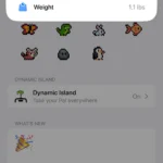 Thú cưng Pixel Pals hiển thị thông tin trên Dynamic Island