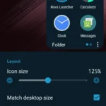 Thư mục ứng dụng được tùy chỉnh với giao diện độc đáo trên Nova Launcher, minh họa khả năng cá nhân hóa chuyên sâu.