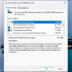 Tiện ích Disk Cleanup đang chạy trên màn hình Windows 11