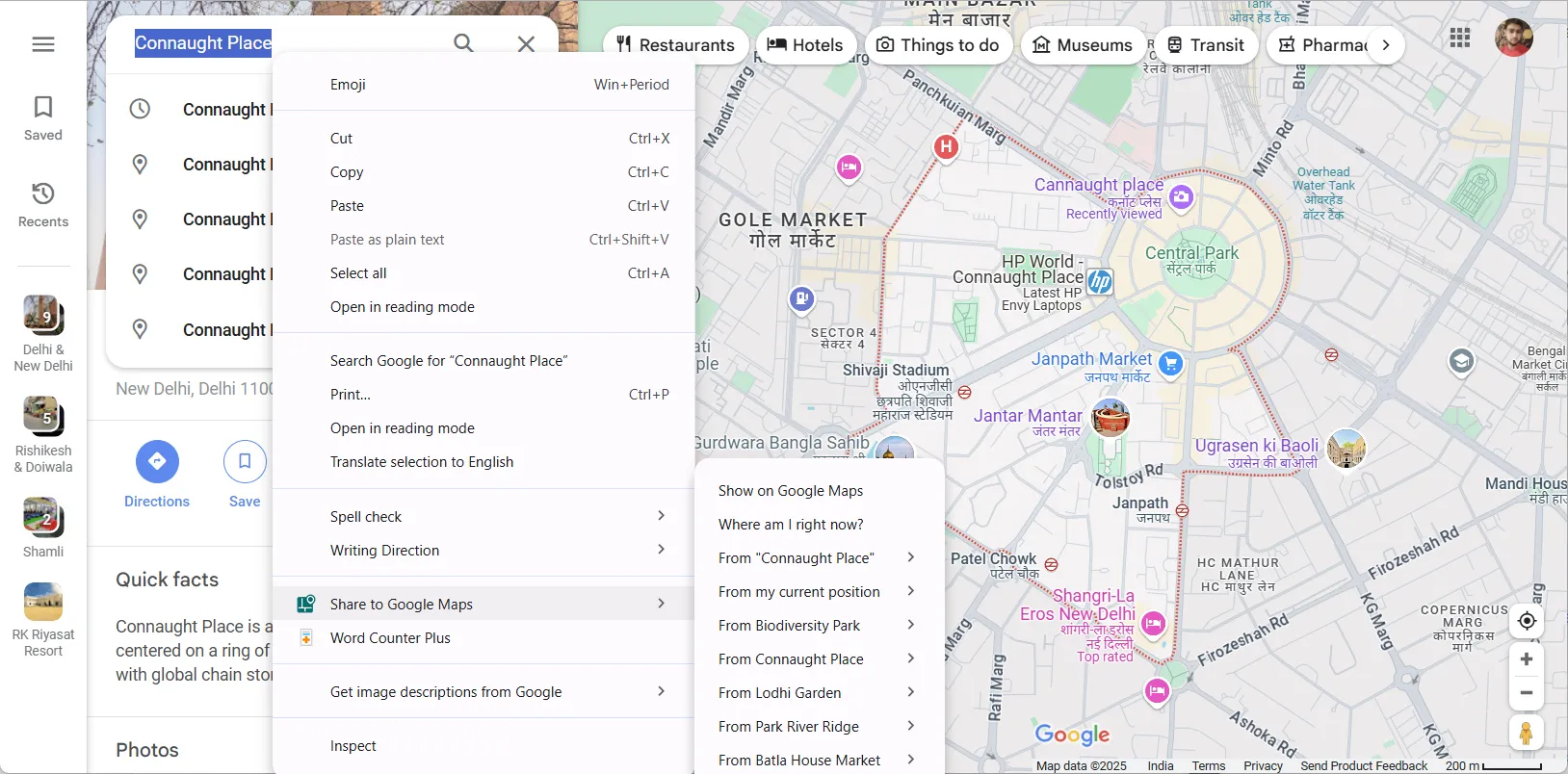 Tiện ích Share to Google Maps giúp truy cập nhanh