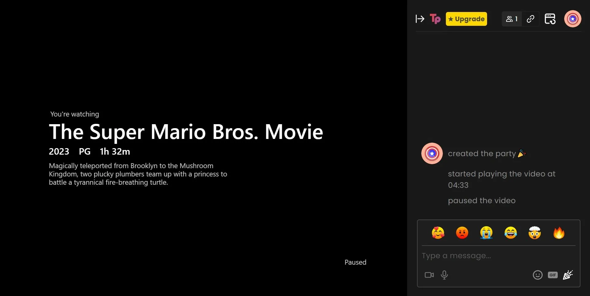 Tiện ích Teleparty của Netflix trên Chrome cho phép xem phim cùng bạn bè từ xa và trò chuyện.