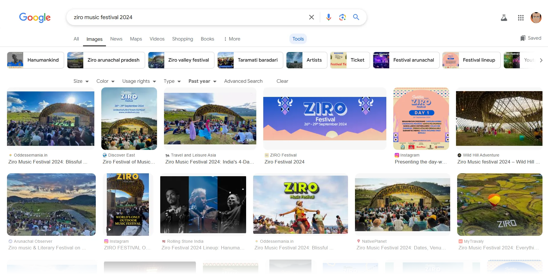 Tìm kiếm các sự kiện văn hóa địa phương qua Google Hình ảnh