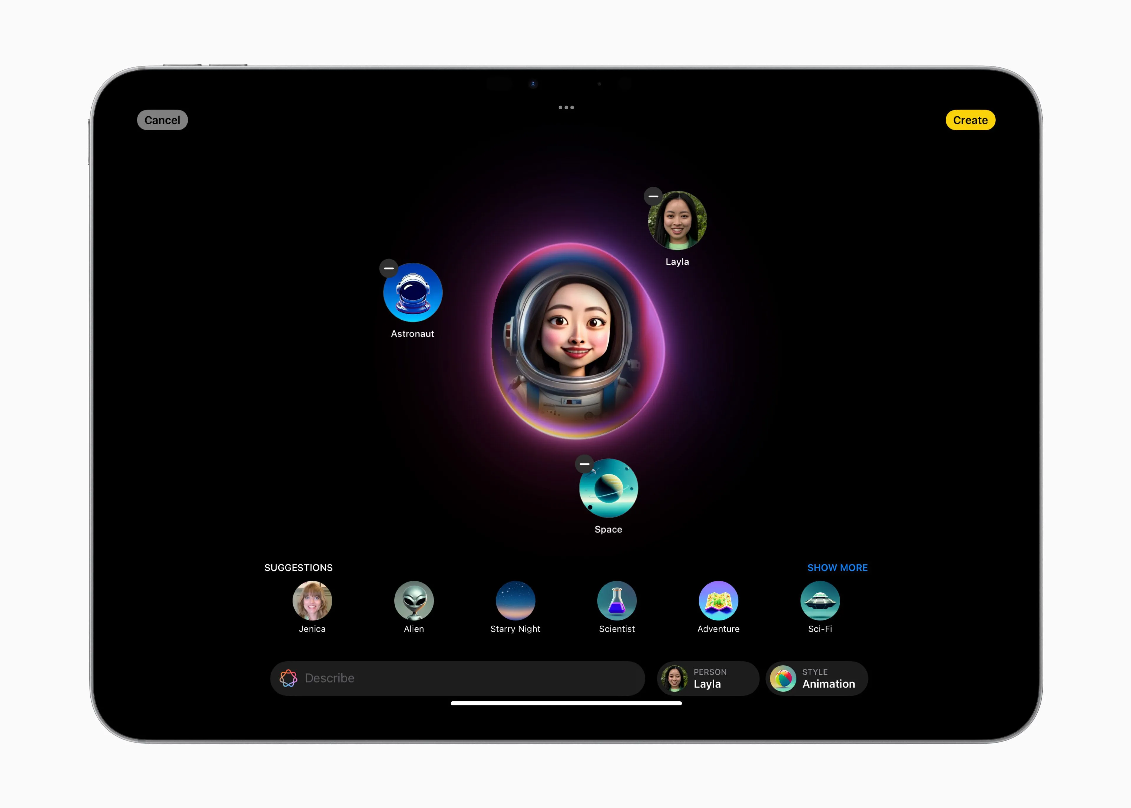 Tính năng Image Playground tạo hình ảnh bằng AI trên iPad