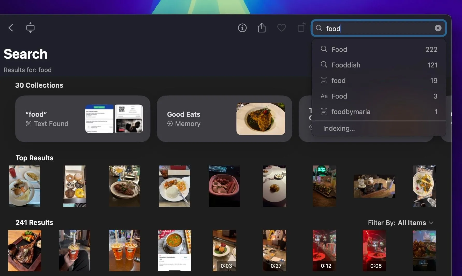 Tính năng tìm kiếm bằng ngôn ngữ tự nhiên trong ứng dụng Ảnh (Photos app) trên macOS Sequoia, giúp tìm hình ảnh dễ dàng hơn.