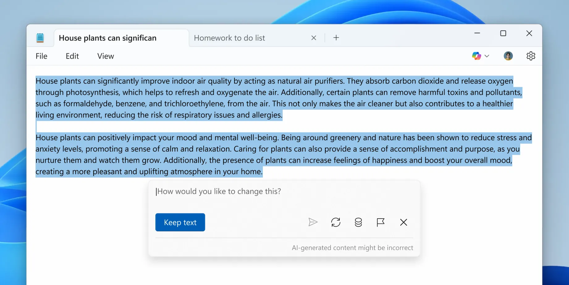 Tính năng 'Write' của Copilot sắp ra mắt trong Notepad