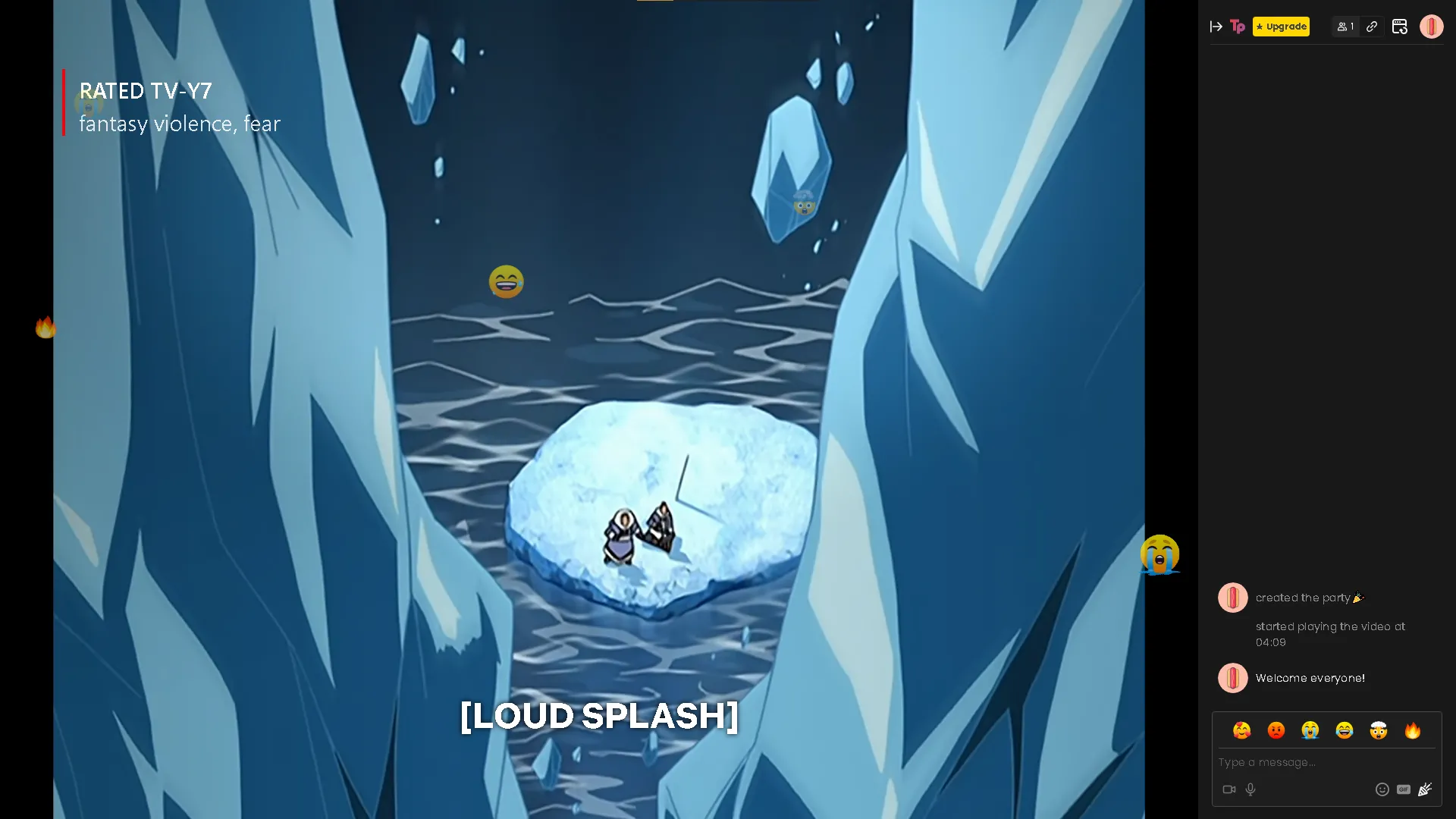 Tổ chức watch party Avatar The Last Airbender trên Teleparty với bảng chat và emoji