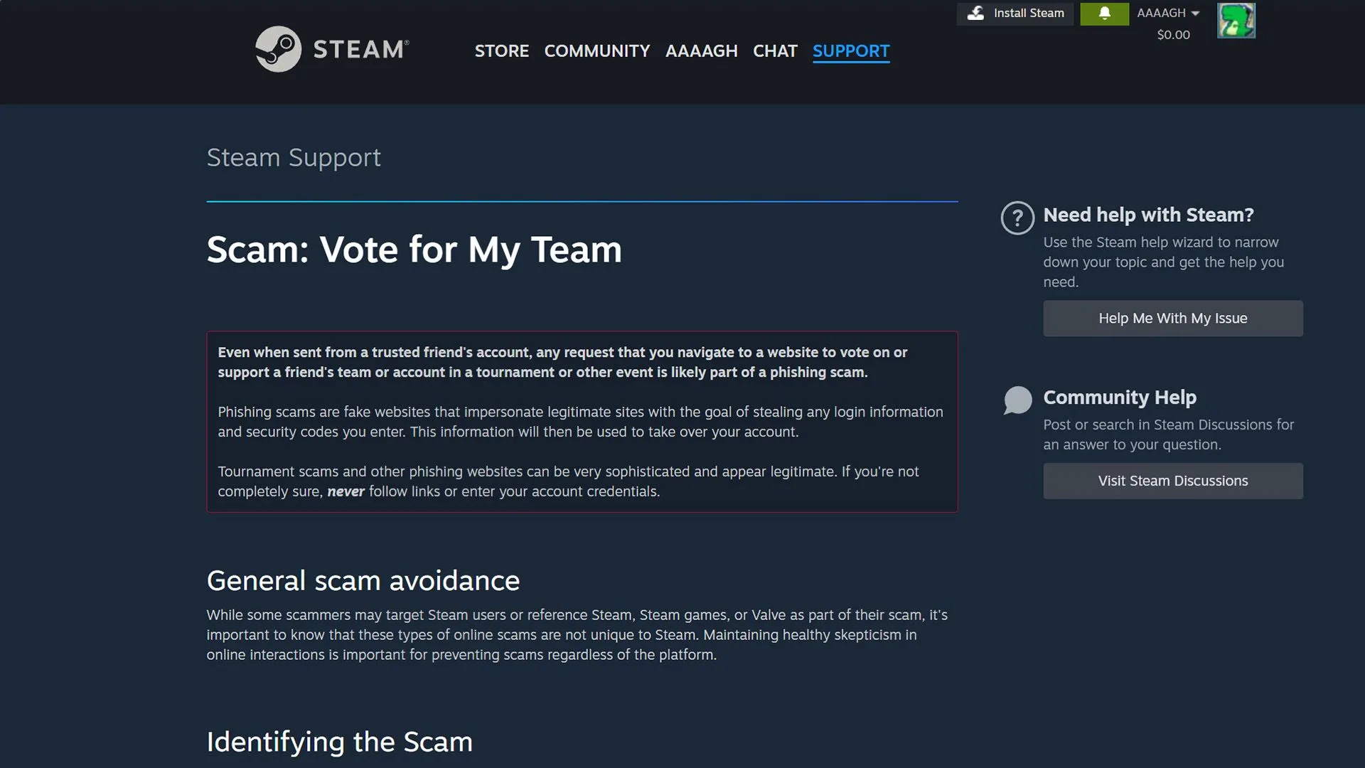 Trang đăng nhập Steam giả mạo trong chiến dịch lừa đảo vote team Counter-Strike