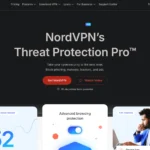 Trang giới thiệu tính năng Threat Protection Pro của NordVPN, nhấn mạnh khả năng bảo mật