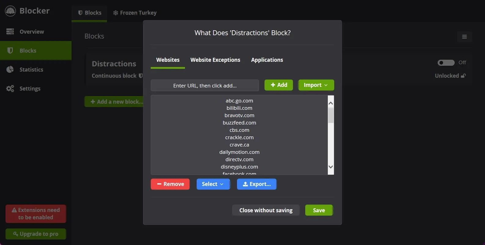 Trang thông báo chặn của Cold Turkey khi truy cập website đã cài đặt chặn