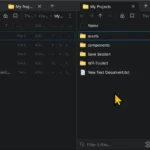 Trình quản lý tệp File Pilot với hai ngăn hiển thị trên Windows 11, giúp sao chép và di chuyển dữ liệu hiệu quả.