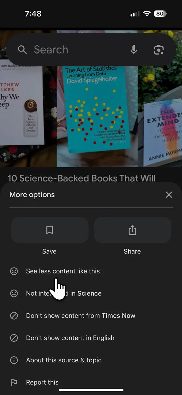 Tương tác để cá nhân hóa nội dung trên Google Discover Feed