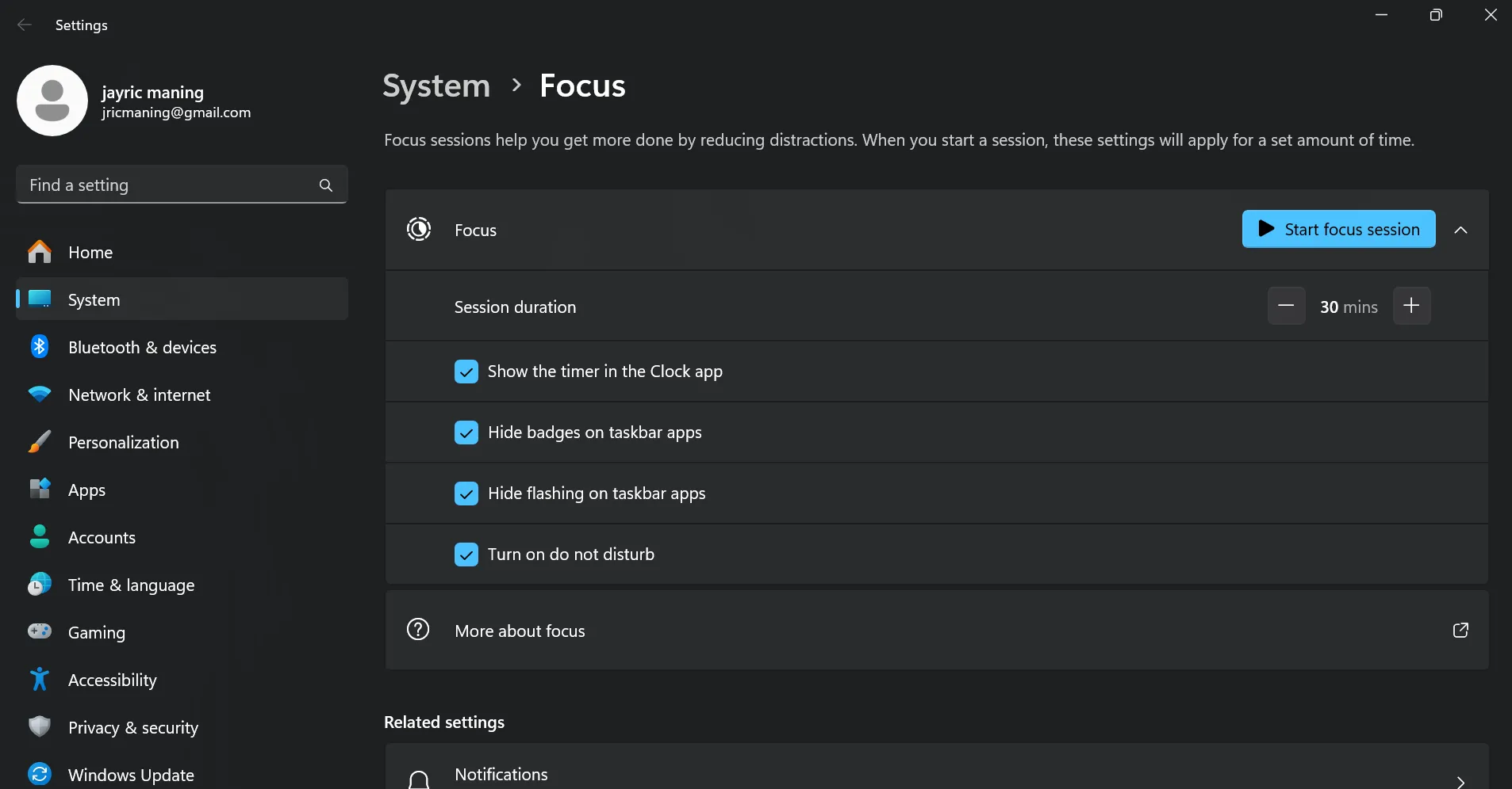 Tùy chỉnh cài đặt tính năng Focus Assist (Trợ giúp Tập trung) trên Windows