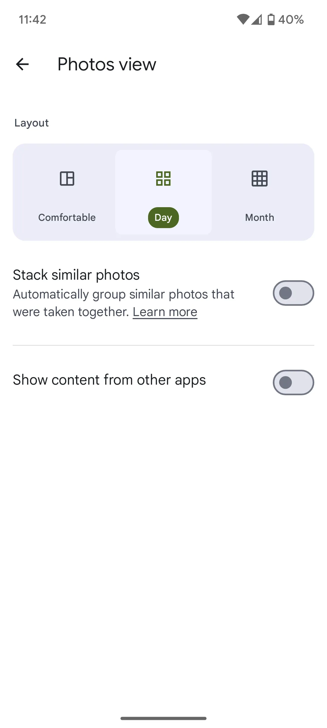 Tùy chỉnh chế độ xem ảnh trong Google Photos để ẩn nội dung lộn xộn từ ứng dụng khác