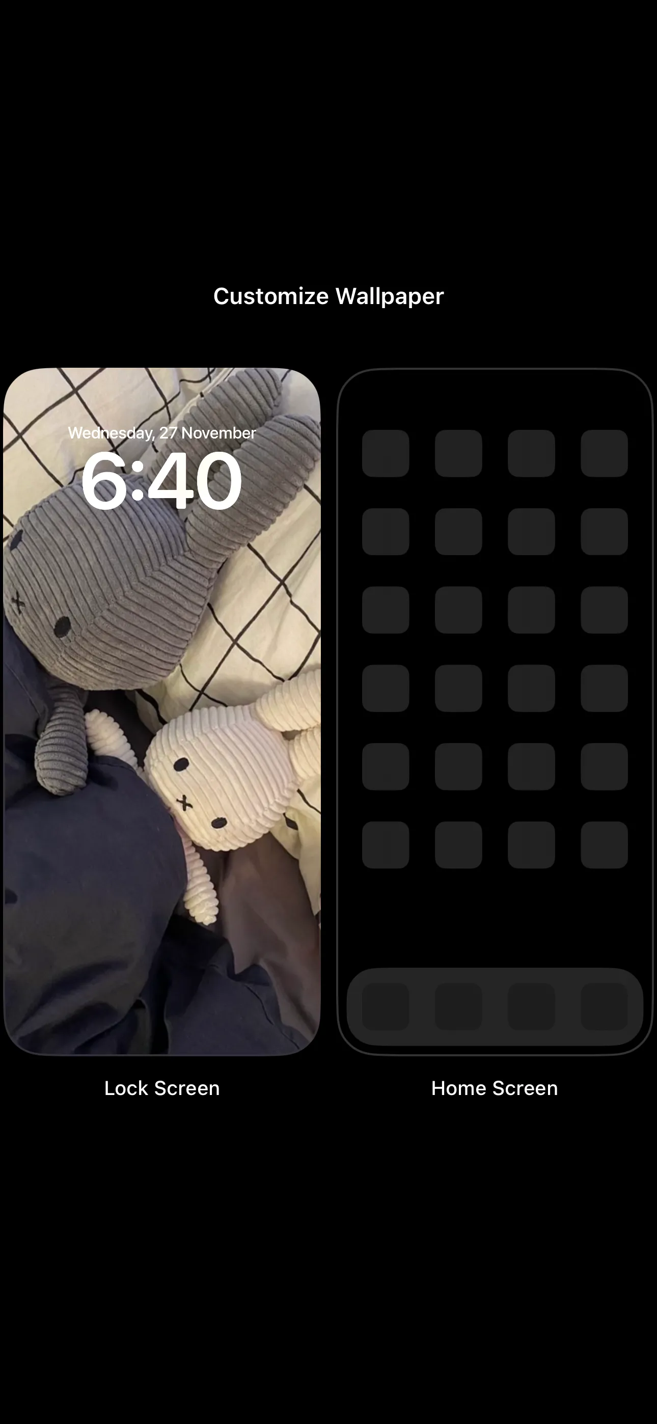 Tùy chỉnh hình nền cho Màn hình khóa và Màn hình chính iPhone