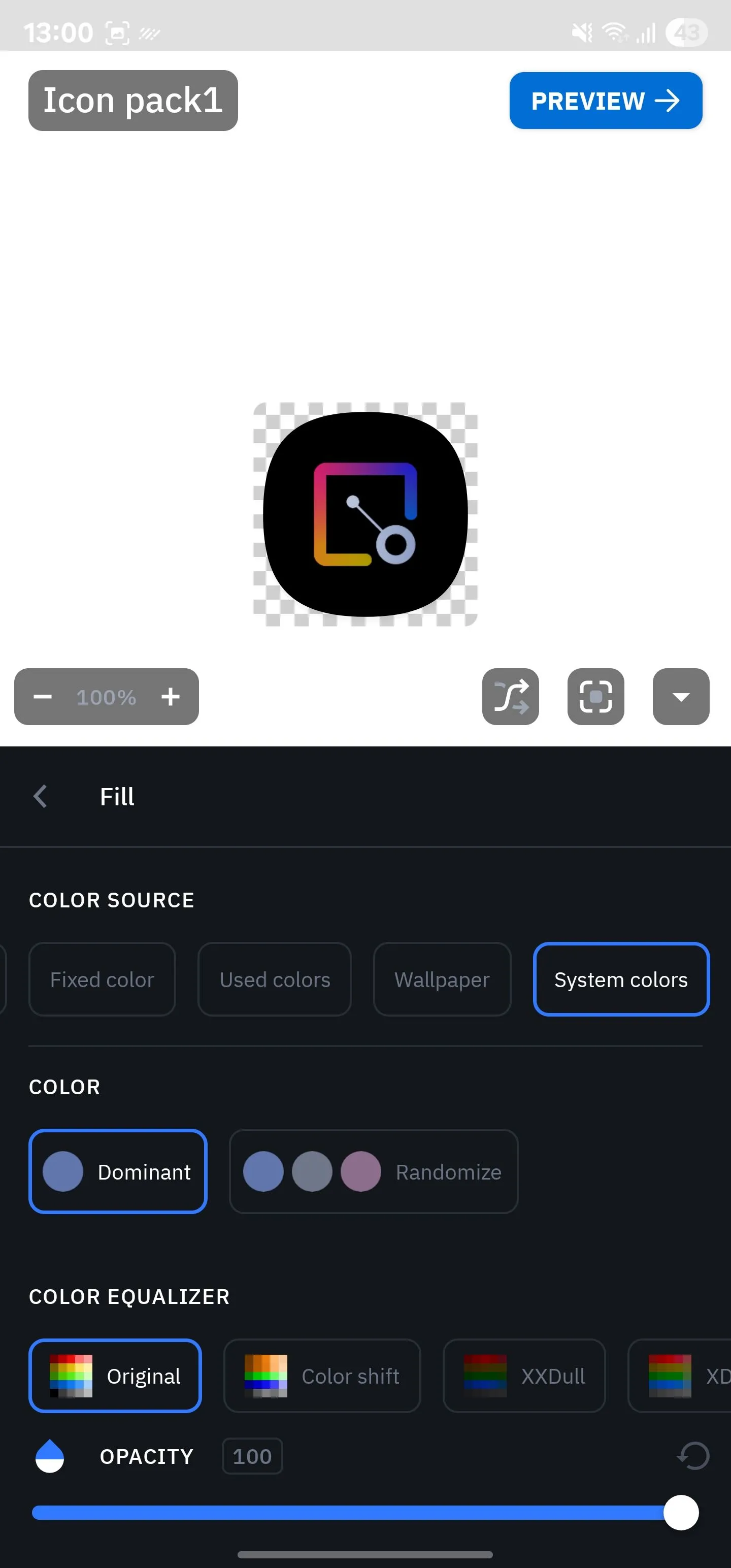 Tùy chỉnh màu sắc biểu tượng ứng dụng trong Smart Launcher để phù hợp với chủ đề tổng thể.