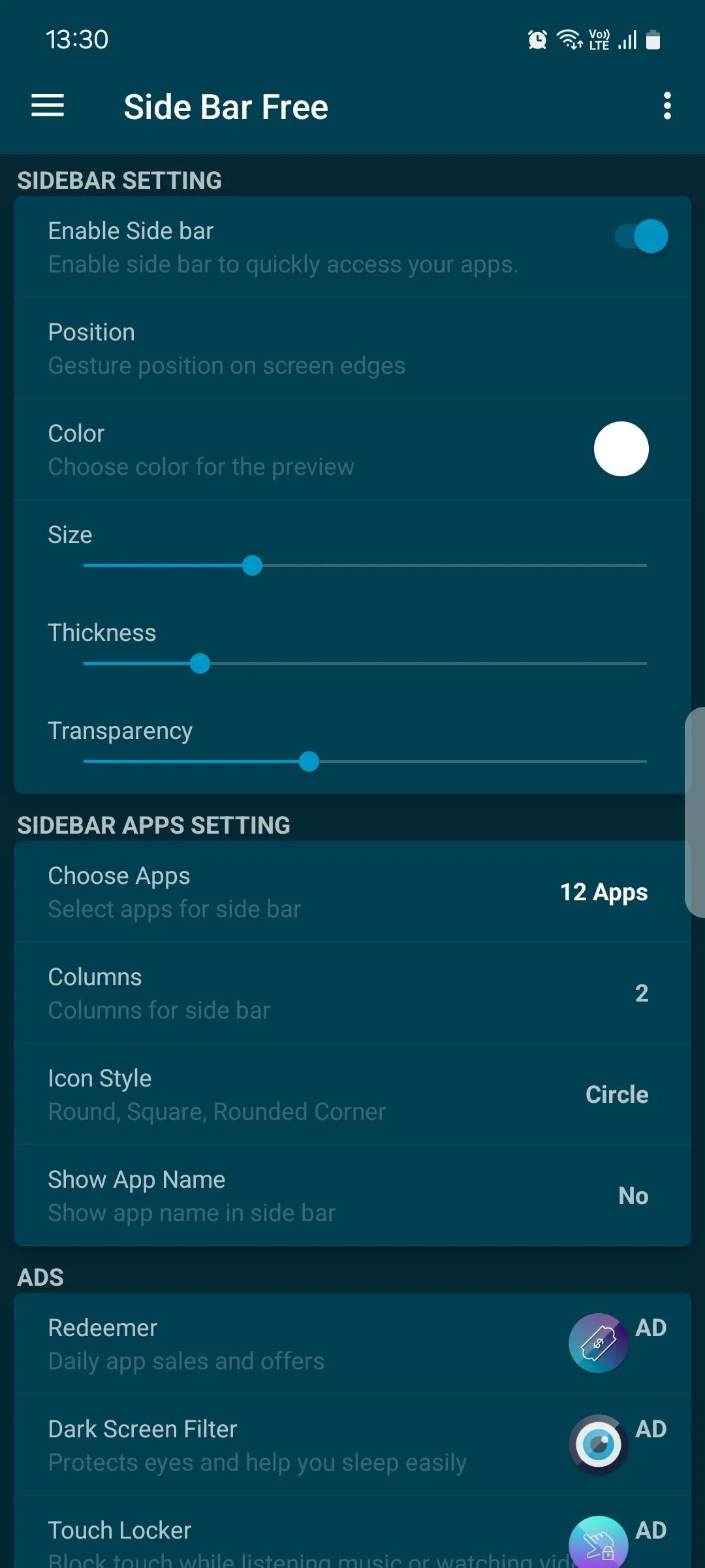 Tùy chỉnh thanh Side Bar để truy cập ứng dụng nhanh trên Android