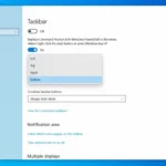 Tùy chỉnh vị trí thanh Taskbar trong cài đặt Windows 10