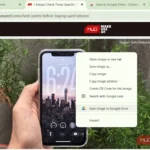 Tùy chọn "Lưu [Tệp] vào Google Drive" trong menu chuột phải của Chrome, minh họa cách tiện ích hoạt động.