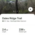 Ứng dụng AllTrails hiển thị chi tiết đường mòn trên iPhone