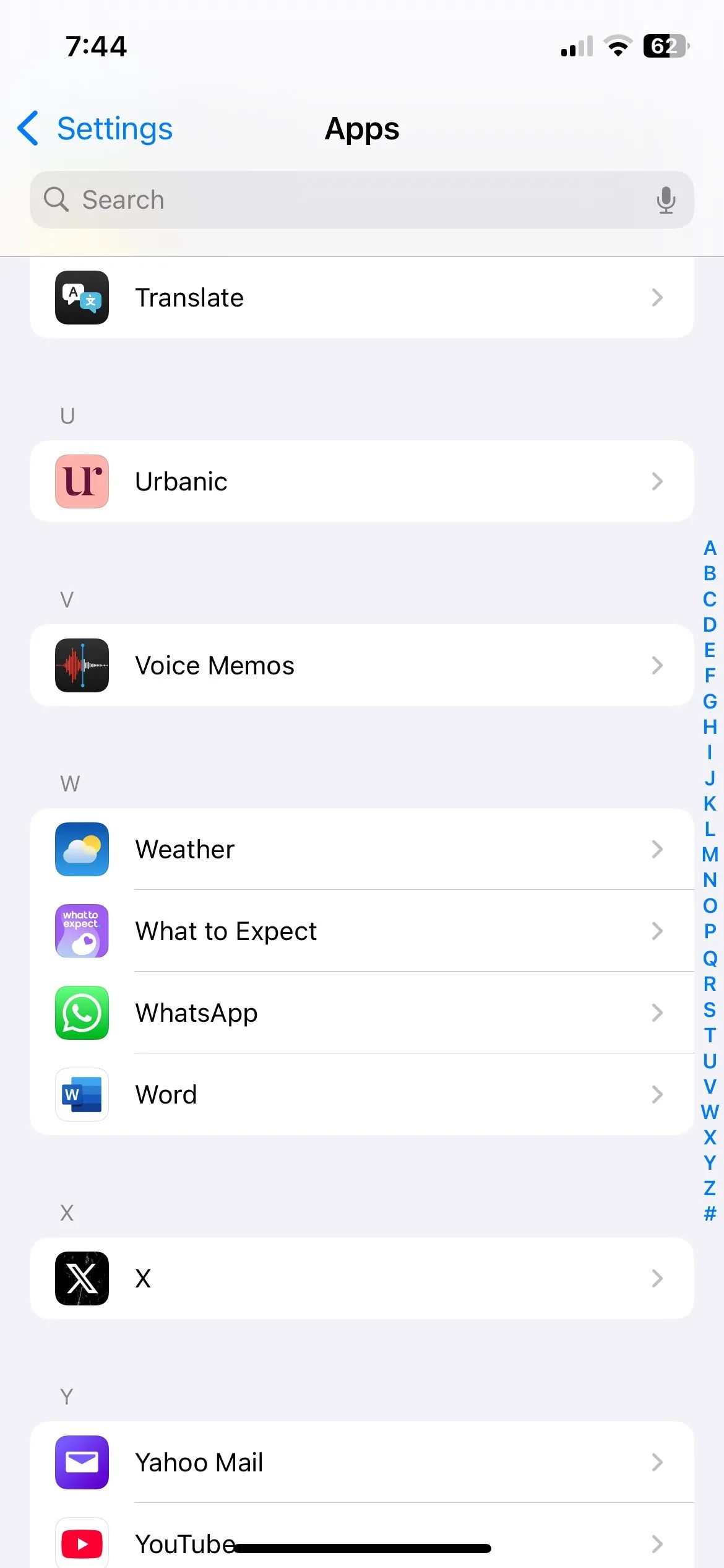 Ứng dụng Ghi âm hiển thị trong danh sách ứng dụng trên iPhone khi cài đặt chất lượng âm thanh