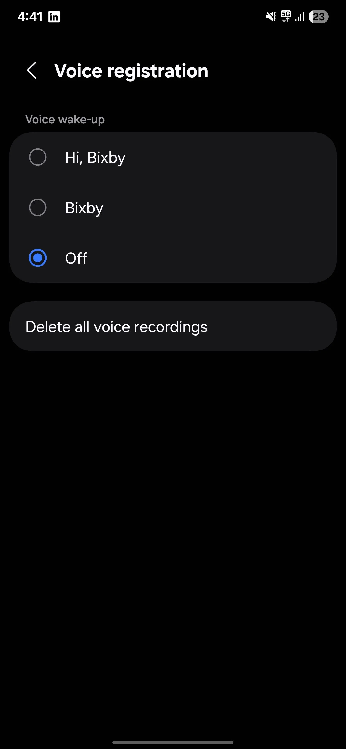 Vô hiệu hóa tính năng đánh thức bằng giọng nói Bixby để giảm hao pin