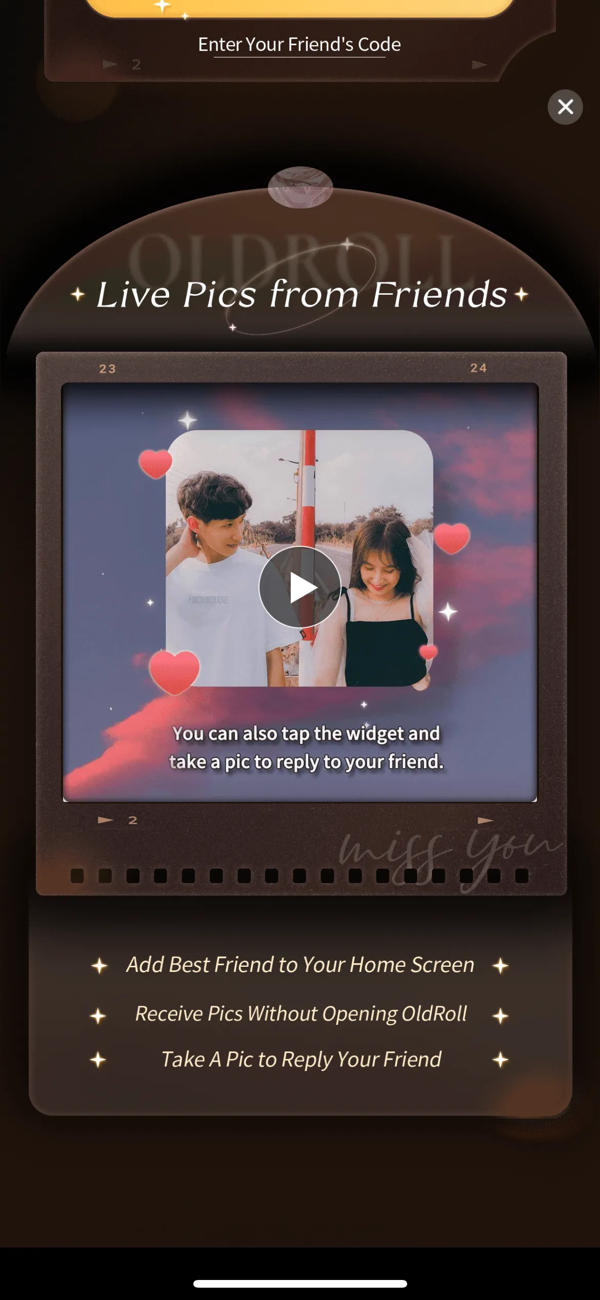 Widget Post Office để chia sẻ ảnh trong OldRoll