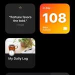 Widget Thời Gian Sử Dụng iPhone trên màn hình chính, giúp người dùng dễ dàng theo dõi mức độ tương tác với điện thoại và các ứng dụng.