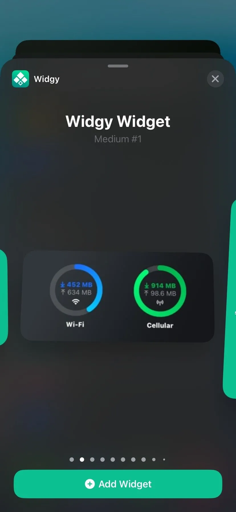 Widget Widgy tùy chỉnh hiển thị các thông số trên màn hình chính iPhone